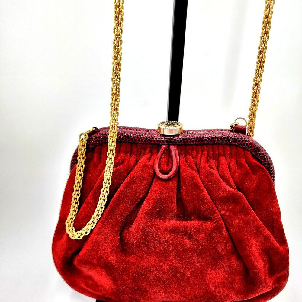 Rare Vintage 1980s CHANEL Suede Frame Bag by Karl Lagerfeld - Picture 4 of 17